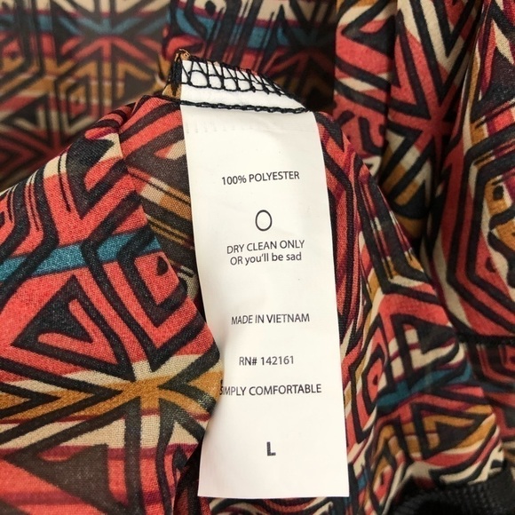 LuLaRoe Monroe Kimono Sheer Black Fringe L - Picture 7 of 7